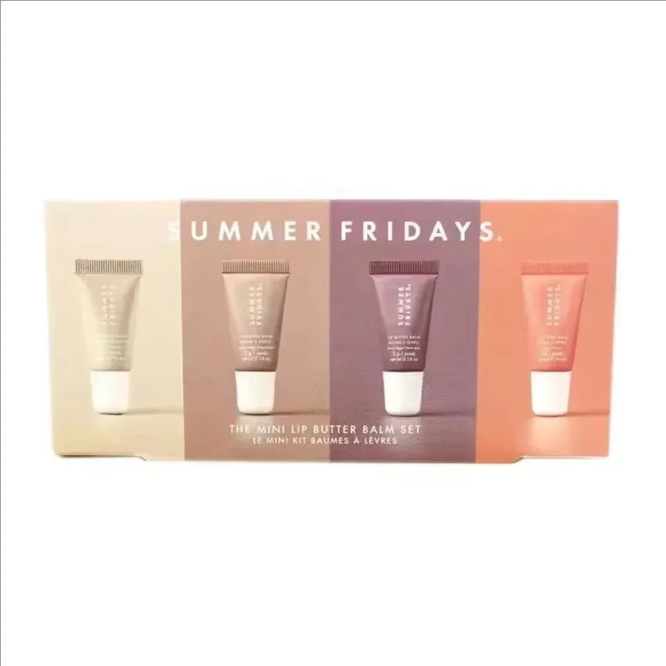 Summer Fridays The Holiday Trio Set Lip Butter Balm in Hot Cocoa Toasted Marshmallow Jet Lag Mask Moisturizer Lip Gloss Skin