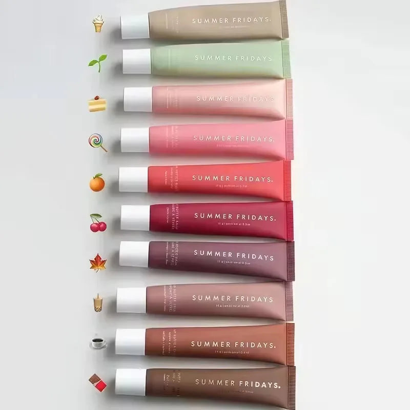 Summer Friday's Lip Balm Moisturizing Mirror Lip Gloss Lip Pink Guava Vanilla Coffee Cake Smell Lipstick Transparent Oil Makeup