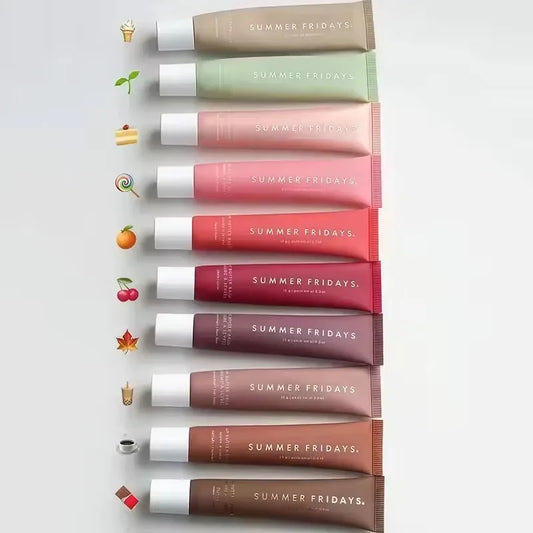 Summer Friday's Lip Balm Moisturizing Mirror Lip Gloss Lip Pink Guava Vanilla Coffee Cake Smell Lipstick Transparent Oil Makeup